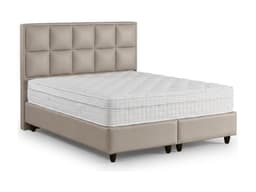 Opbergboxspring Mees kunstleer Taupe 140x200 cm