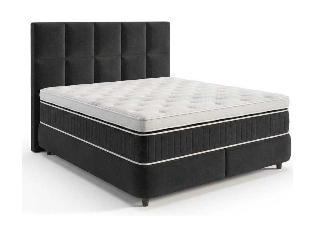 Opbergboxspring Nine Zwart 140x200 cm