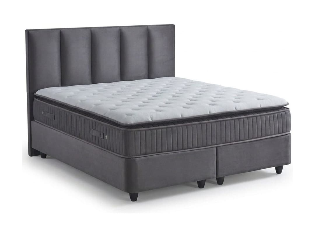 Opbergboxspring Britt Antraciet 140x200 cm