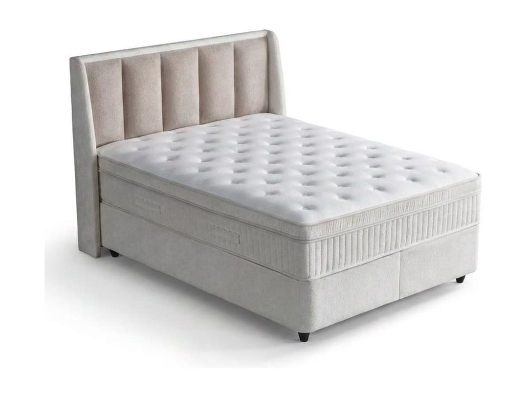 Opbergboxspring Noa Beige 140x200 cm