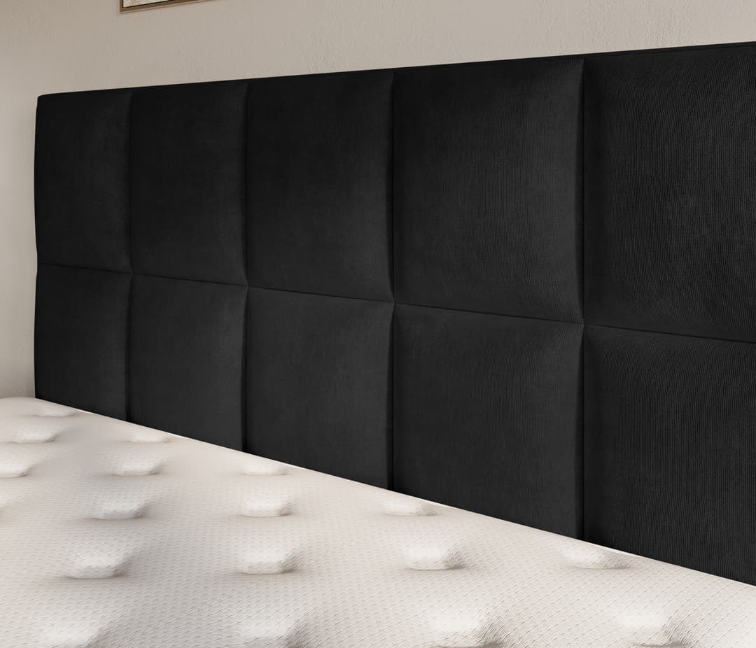 Opbergboxspring Nine Zwart 140x200 cm