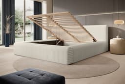 Bed met opbergruimte Veerle Beige 140x200 cm
