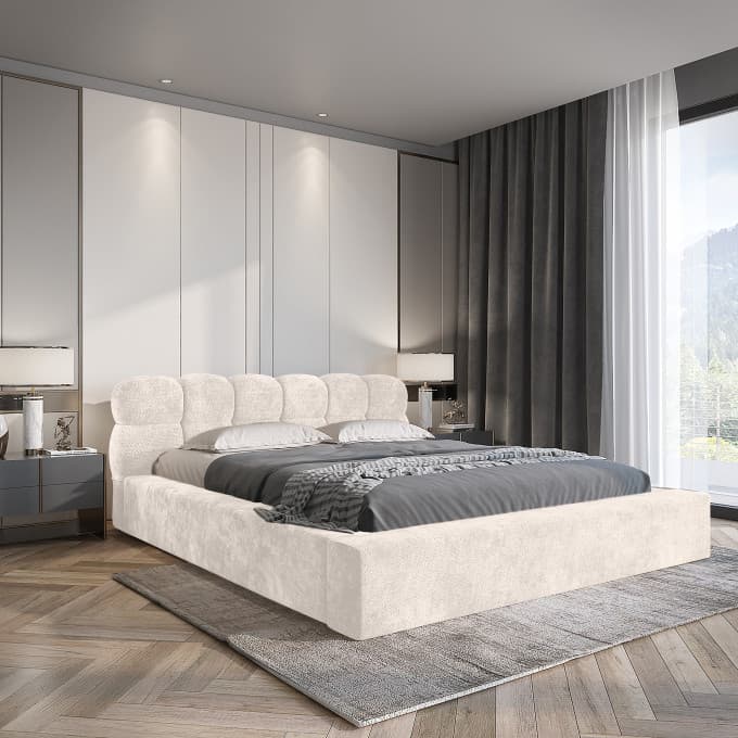 Bed met opbergruimte Hidde Beige 140x200 cm