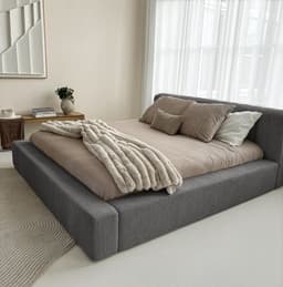 Bed met opbergruimte Evi Antraciet 140x200 cm