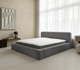 Bed met opbergruimte Evi Antraciet 140x200 cm