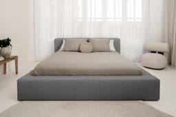Bed met opbergruimte Evi Antraciet 140x200 cm