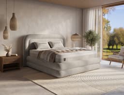 Opbergboxspring Fenna Zand/Grijs