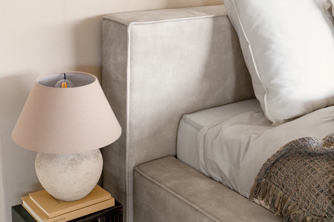 Bed met opbergruimte Elin Beige 140x200 cm (26 cm)