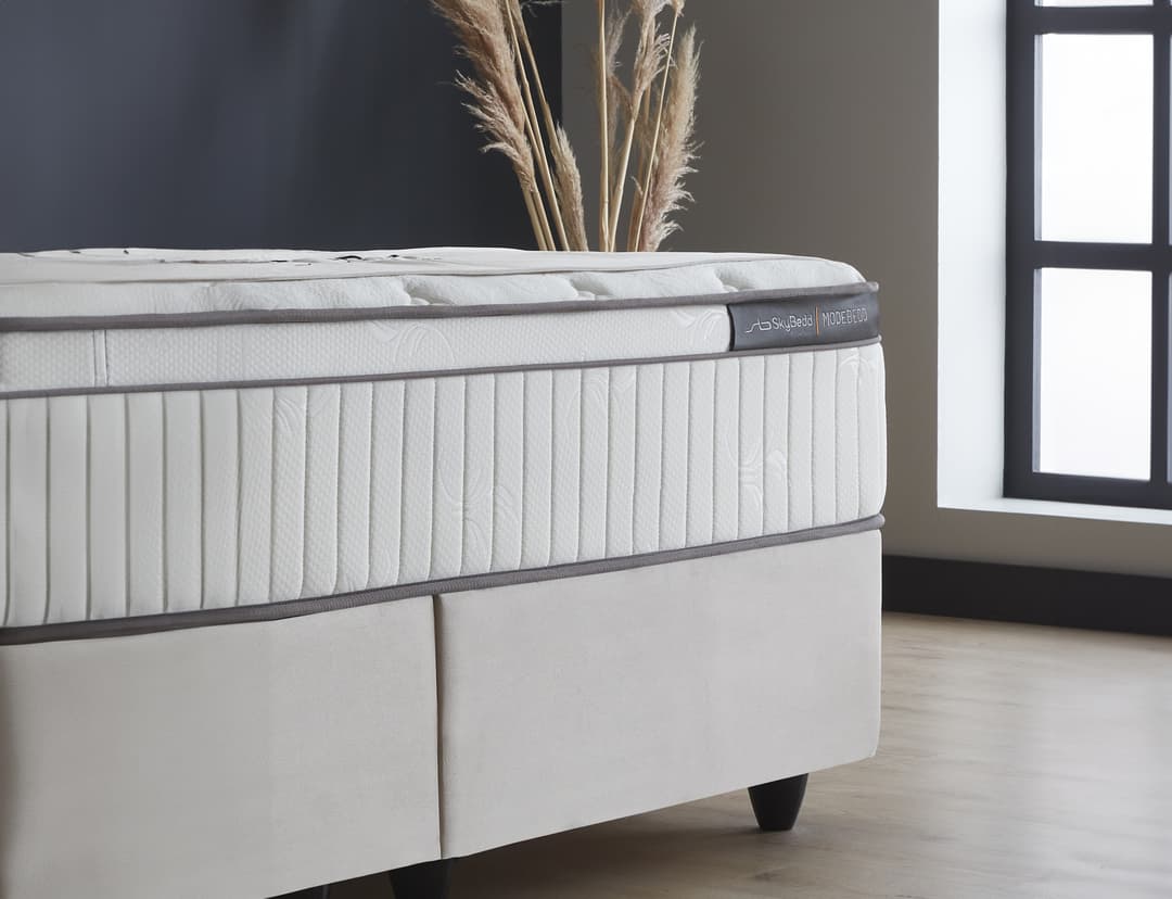 Opbergboxspring Merel Beige 140x200 cm