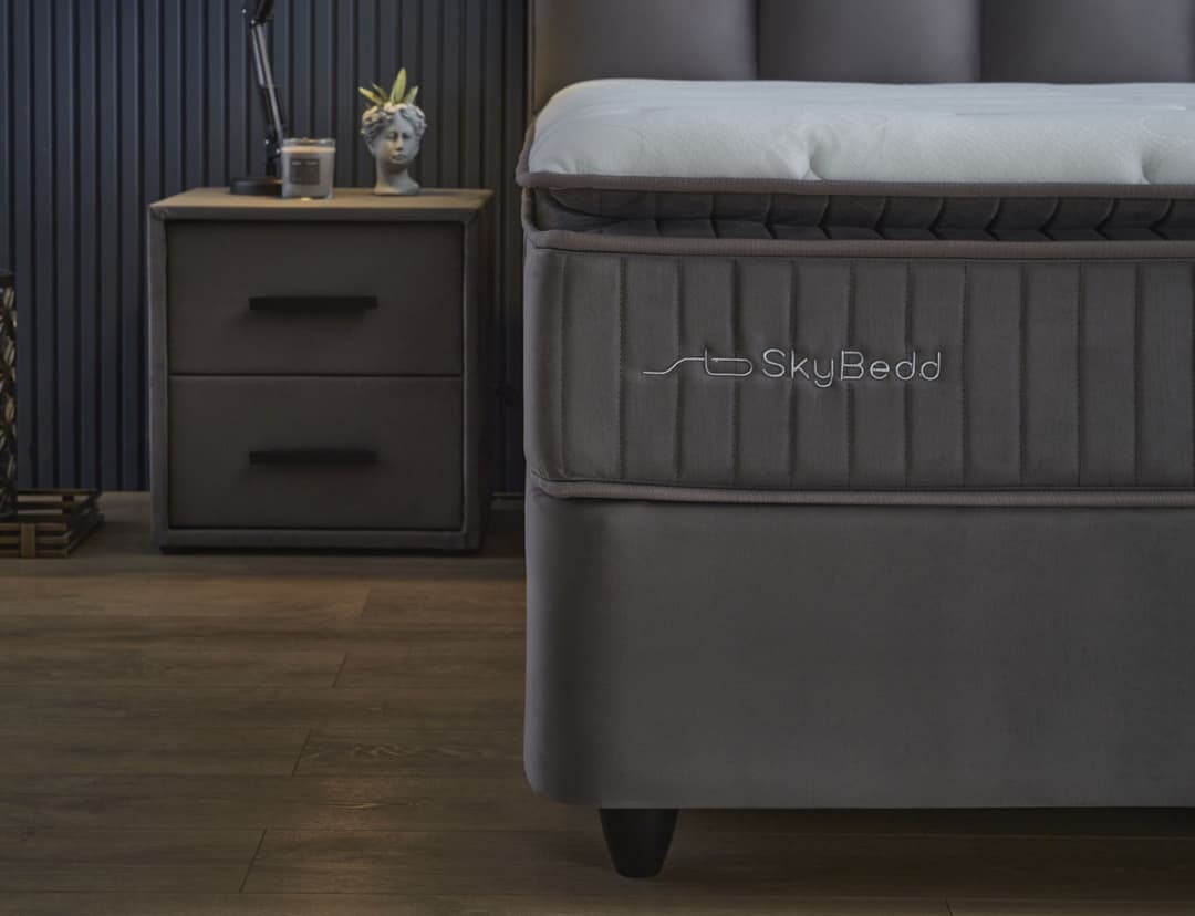 Opbergboxspring Britt Antraciet 140x200 cm