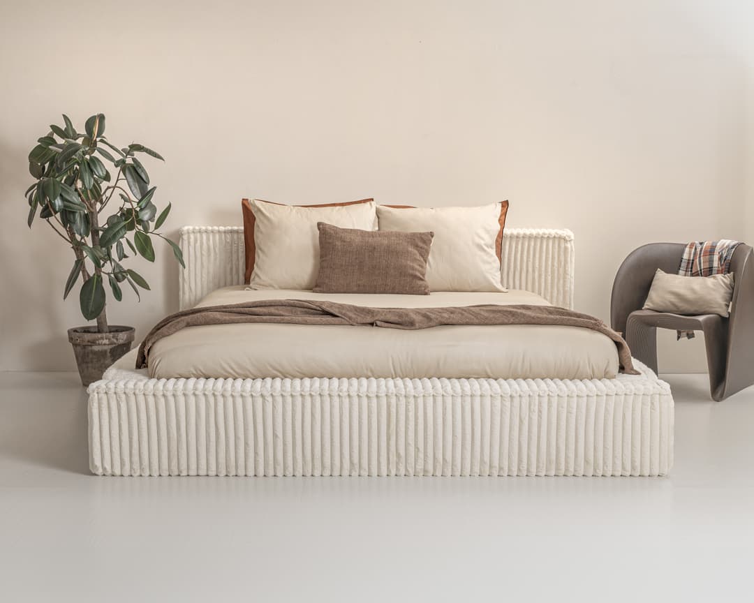 Bed met opbergruimte Mila Beige