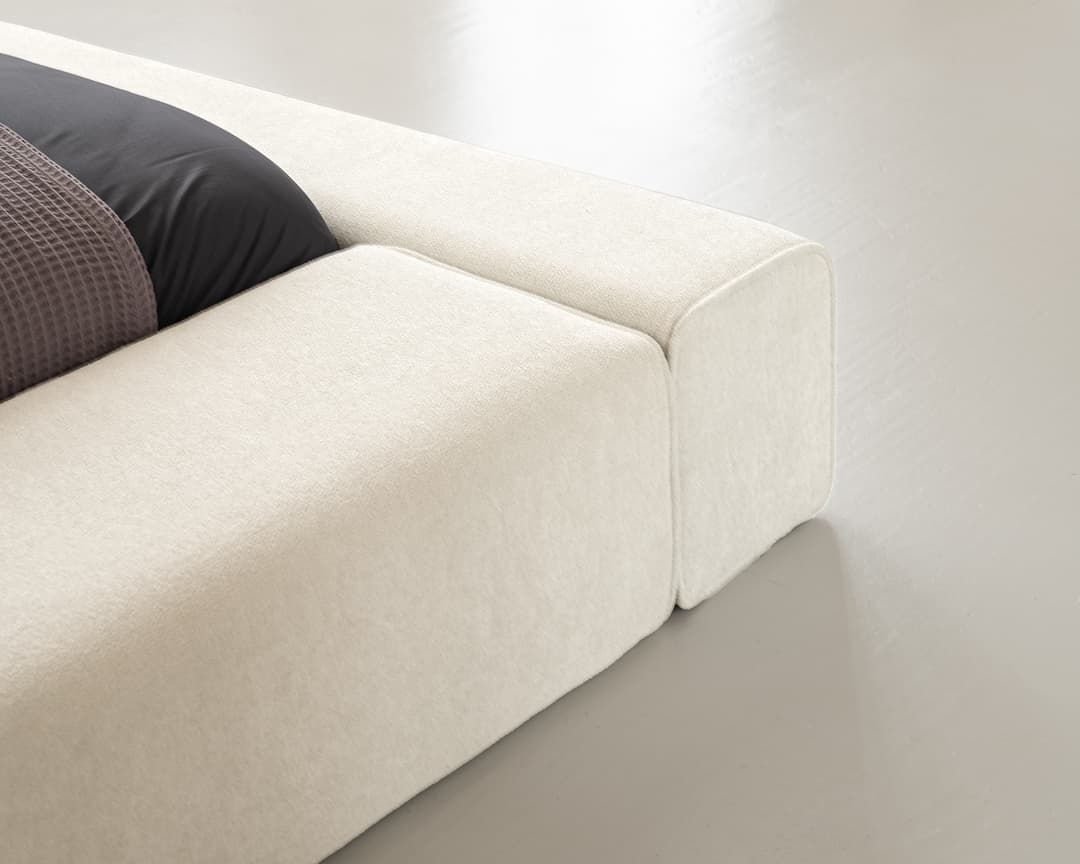 Gestoffeerd bed Saar Beige 160x200 cm