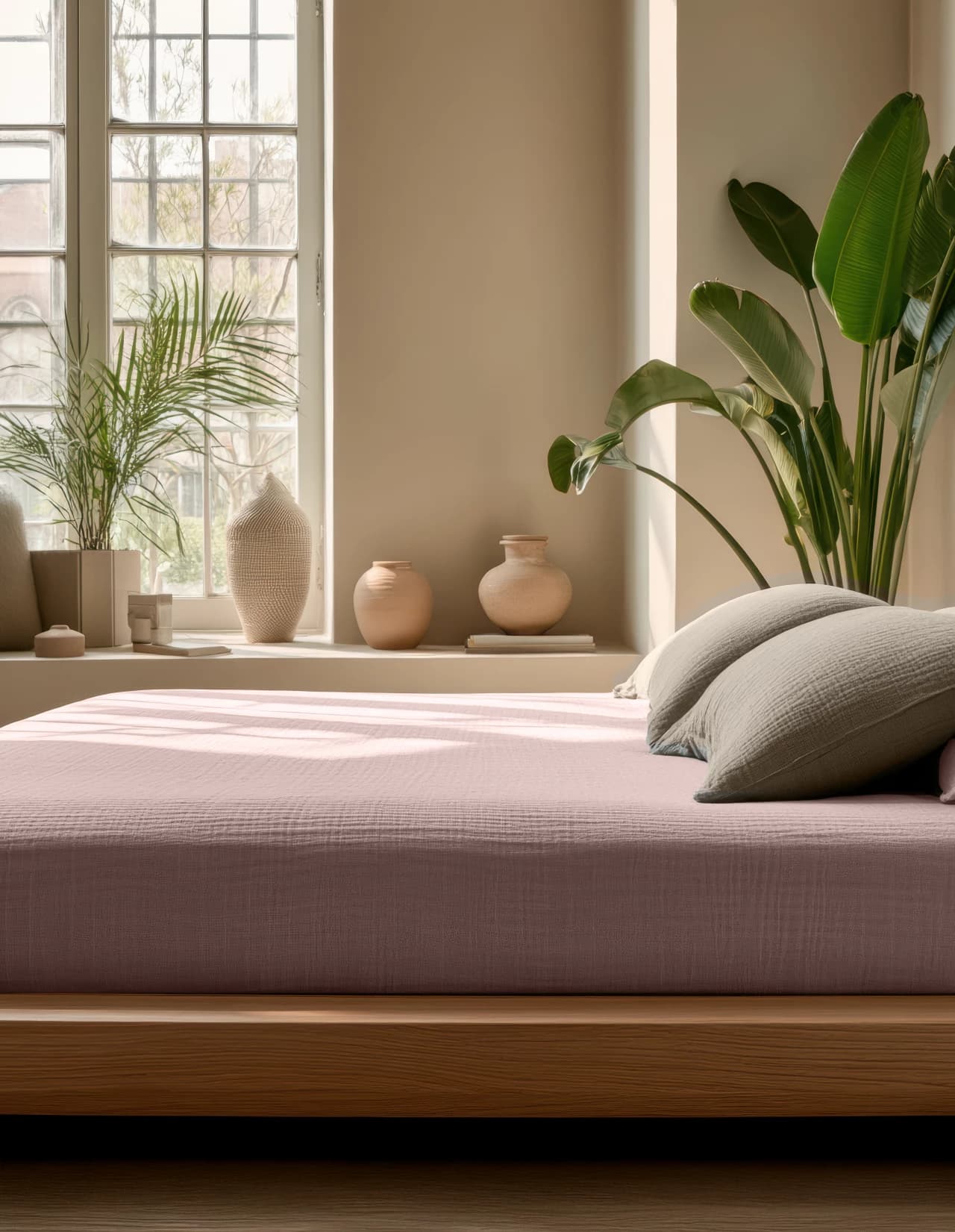 Hoeslaken Kootje — Blush roze