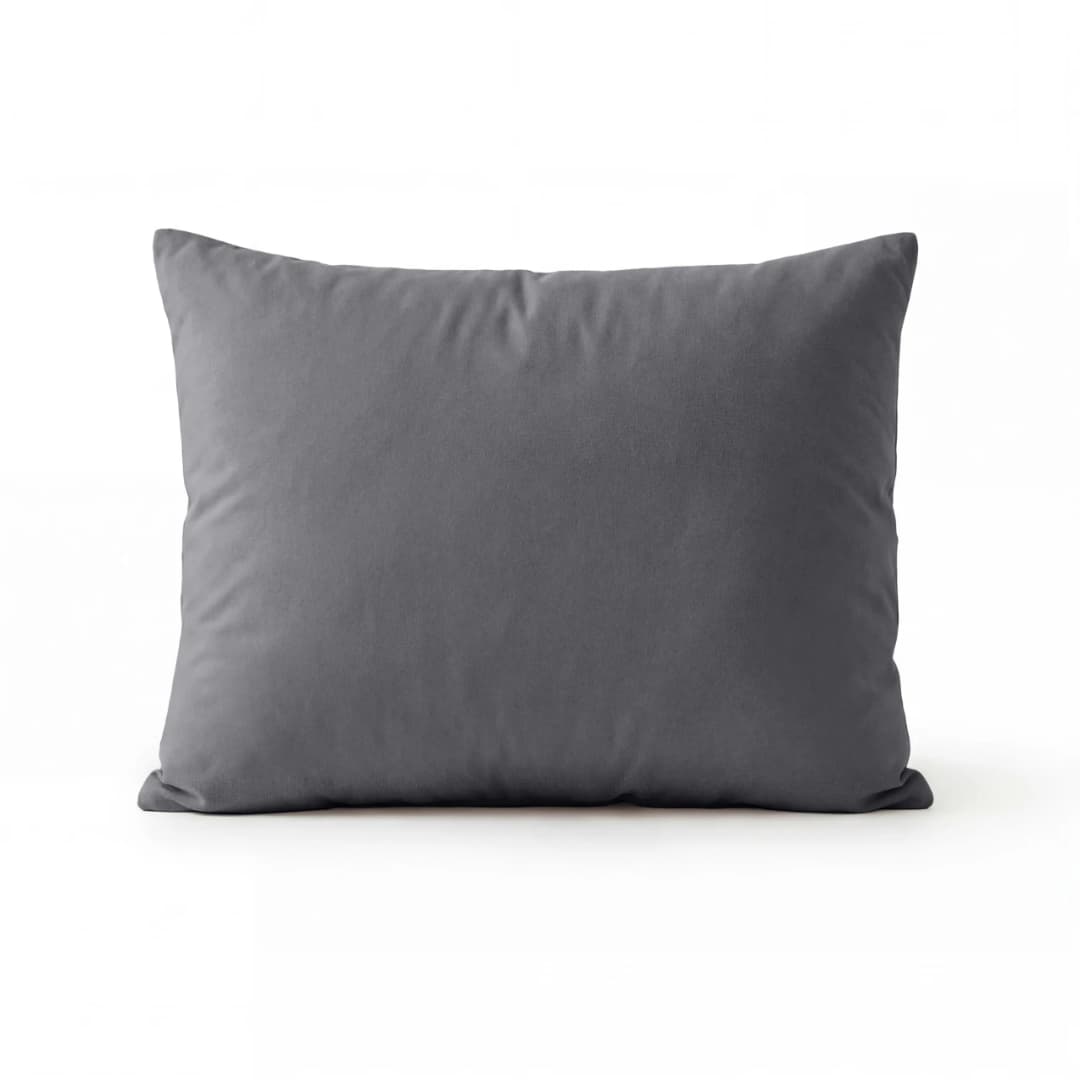 Kussenslopen Nina percal 2-pack Antraciet 60x70 cm