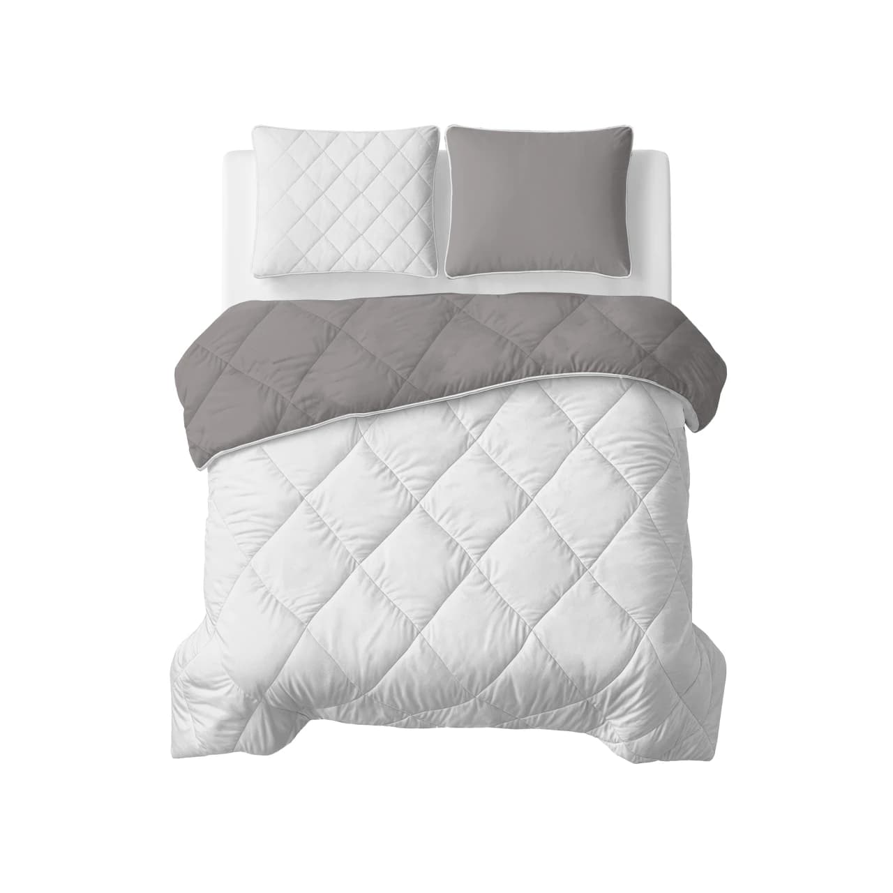 Wasbaar dekbed Lou uni — Beige/Taupe-grijs