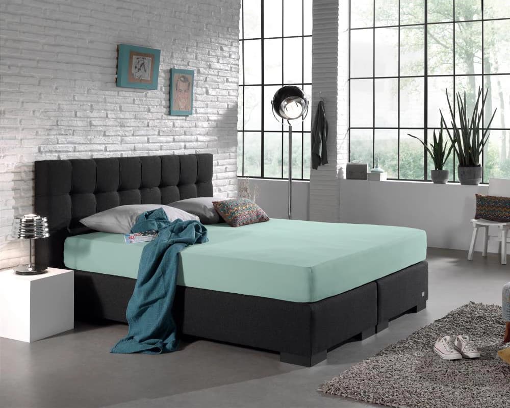 Hoeslaken Kaj — Pastel blauw